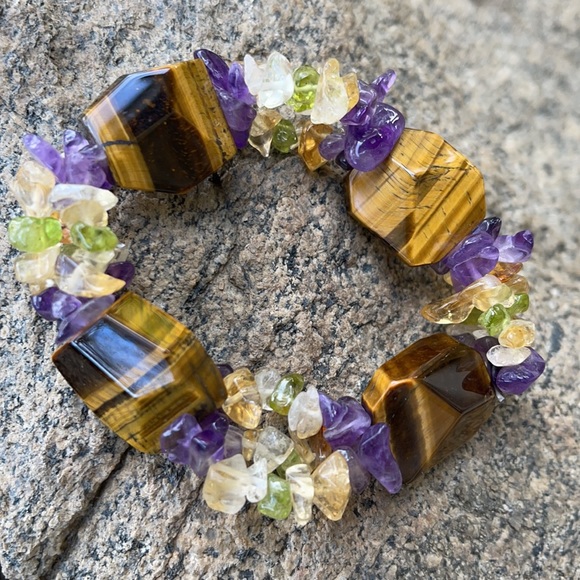 Sundance Jewelry - Sundance Tigers Eye & Gem Stretch Bracelet